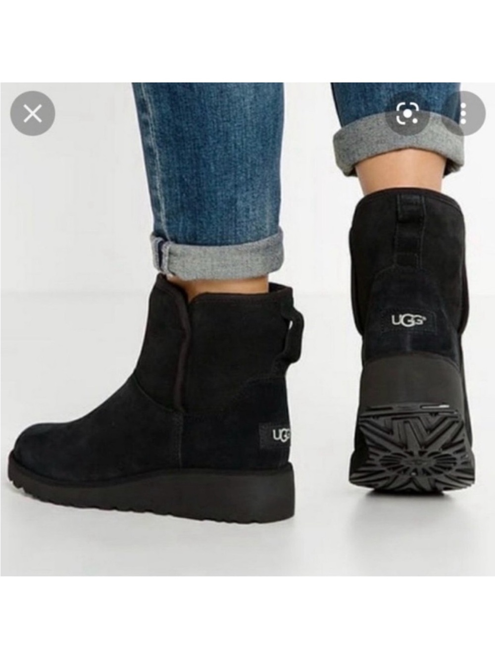 UGG Black Suede Short Ankle Boots